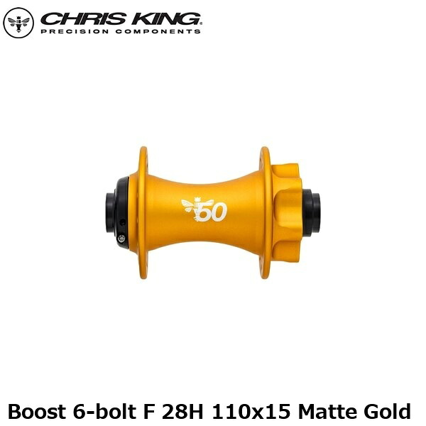 CHRISKING クリスキング Boost 6-bolt F 28H 110x15 Matte Gold 銀輪 向こう正面こしき