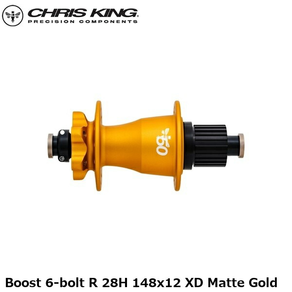 CHRISKING クリスキング Boost 6-bolt R 28H 148x12 XD Matte Gold 銀輪 後ろ側こしき