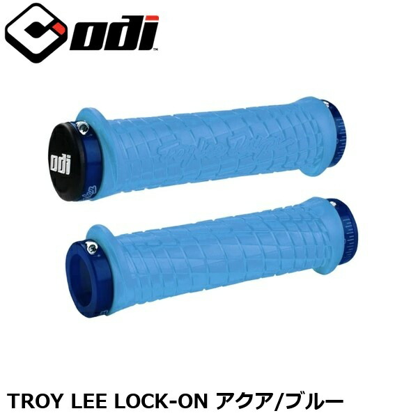 ODI オーディーアイ TROY LEE LOCK-ON アクア/ブルー 自転車用グリップ