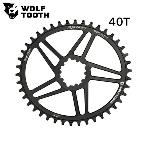 WOLF TOOTH ウルフトゥース Elliptical Direct Mount Chainring for SRAM 40T compatible with SRAM Flattop 銀輪 チェーン店輪っか 自転車・サイクリング-チェーンリング-自転車用パーツ