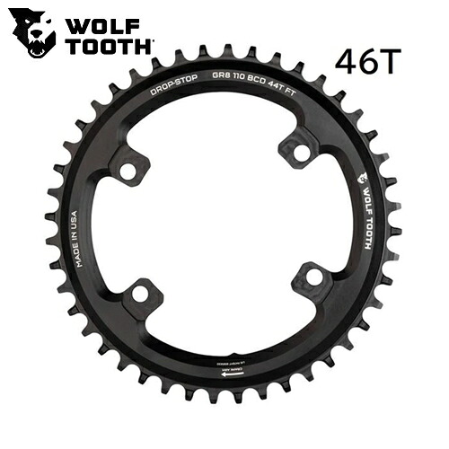 WOLF TOOTH　ウルフトゥース 110 BCD Chainring For Shimano 4 Bolt - 110 x 46T 自転車 チェーンリング｜サイクルロード