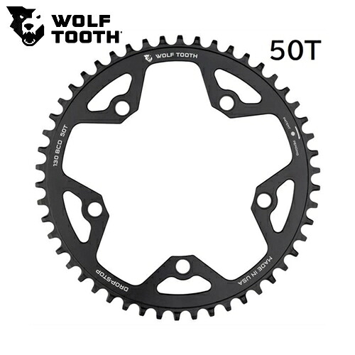 WOLF TOOTH　ウルフトゥース 130 BCD 5 Bolt Chainring 50T compatible with SRAM Flattop 自転車 チェーンリング
