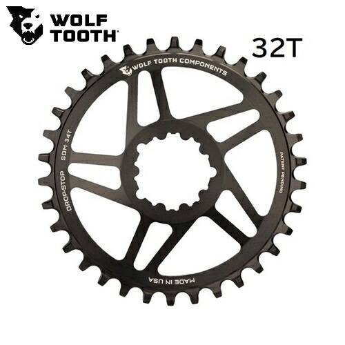 WOLF TOOTH　ウルフトゥース Direct Mount Chainring for SRAM GXP Cranks, Not Bash Ring Compatiable, 32t 自転車 チェーンリング
