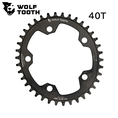 WOLF TOOTH ウルフトゥース Elliptical 110 BCD 5 Bolt Chainring 40T compatible with SRAM Flattop 銀輪 チェーン店輪っか スポーツ・アウトドア-自転車用パーツ-自転車・サイクリング