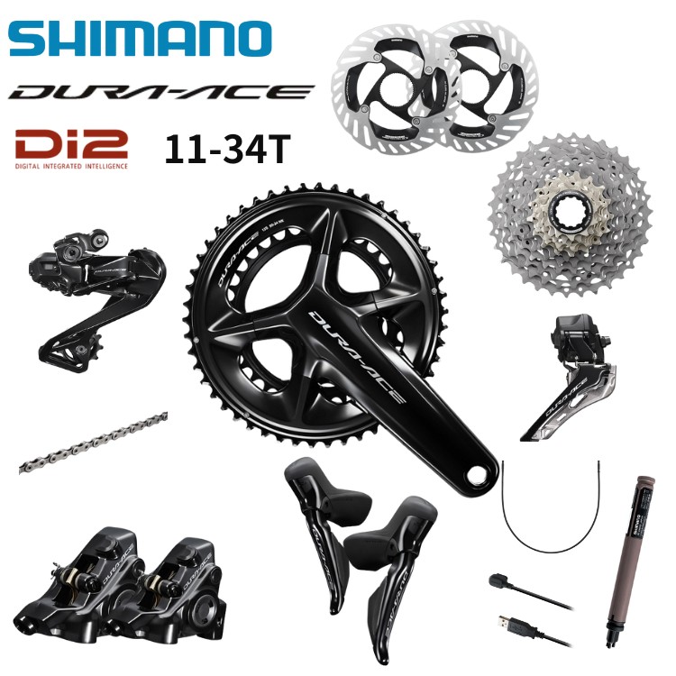 SHIMANO シマノ DURA-ACE ( デュラエース ) Di2 R9200 構成要素書き割り 鎖歯車11-34T 銀輪 スターター書き割り
