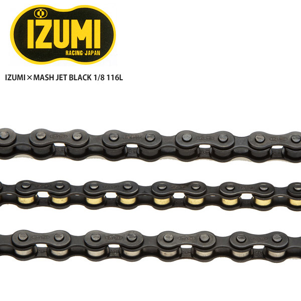 IZUMI/イズミ チェーン IZUMI×MASH JET BLACK 1/8 116L自転車 ロードバイク