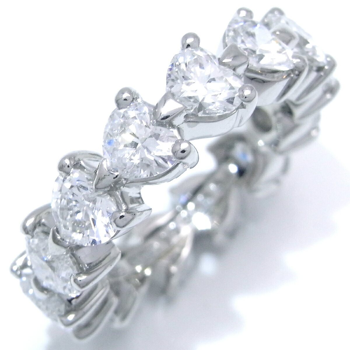 楽天市場 プライスダウン 銀座店 ハリーウィンストン ハートシェイプ プロング セット ダイヤモンド レディース リング 指輪 Pt950プラチナ 7号 シルバー Dh452 大黒屋質店出品 中古 送料無料 店頭受取対応商品 大黒屋質店