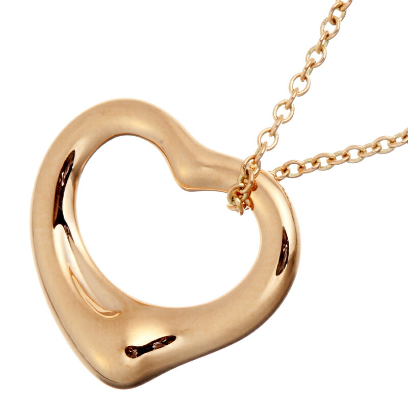 銀座店 ティファニー エルサ ペレッティ オープン ハート ペンダント レディース ネックレス 750ピンクゴールド ゴールド Dh 大黒屋質店出品 中古 送料無料 店頭受取対応商品 Mozago Com