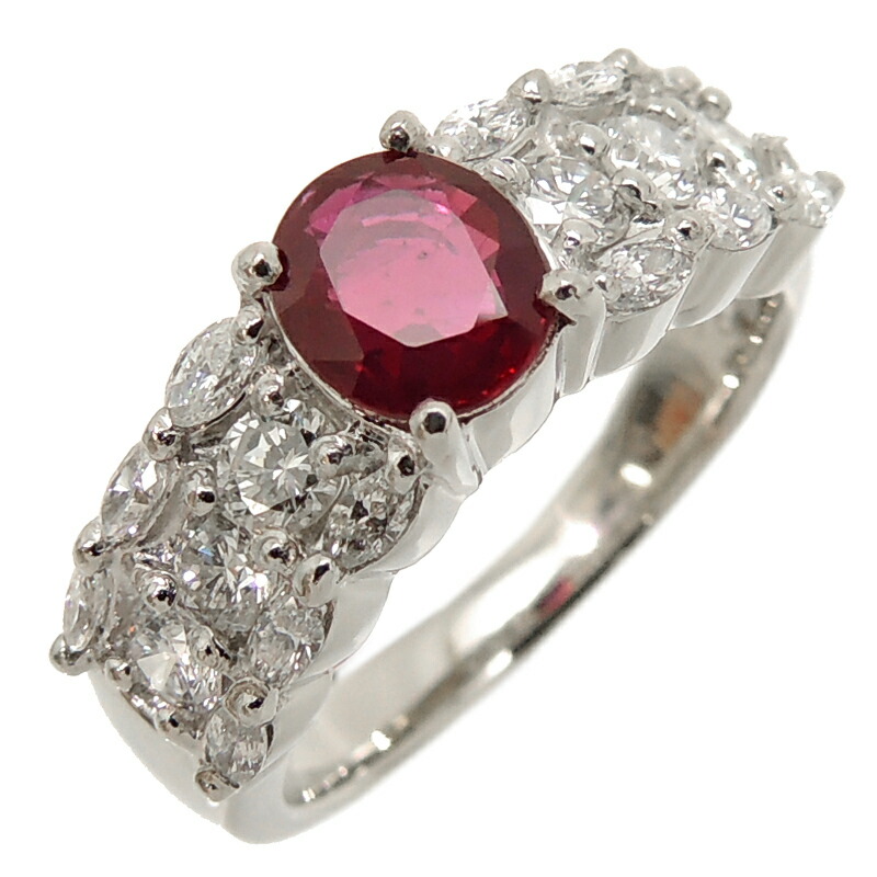 指輪 リング 世界的に有名な 天然 0 735ct Pt900 ノンブランド 9 59まで 銀座店 6 2 最大3万円offクーポン配布中 ルビー 中古 送料無料 店頭受取対応商品 Dh 大黒屋質店出品 9 5号 Pt900プラチナ リング 指輪 レディース ダイヤモンド