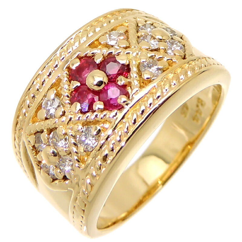最大3万円offクーポン配布中 7 2 9 59まで 飯能本店 ノンブランド K18yg 0 44ct 0 46ct ルビー ダイヤモンド レディース メンズ リング 指輪 K18イエローゴールド 15号 Dh 大黒屋質店出品 中古 送料無料 店頭受取対応商品 Rollinrockrecords Com
