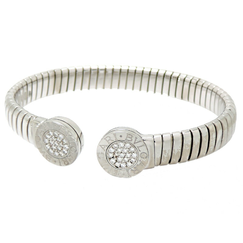 正規店仕入れの ブルガリ ブルガリブルガリ ダイヤモンド トゥボガス レディース メンズ バングル ステンレススチール Dh Fucoa Cl