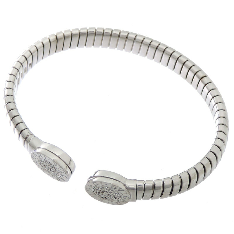 正規店仕入れの ブルガリ ブルガリブルガリ ダイヤモンド トゥボガス レディース メンズ バングル ステンレススチール Dh Fucoa Cl