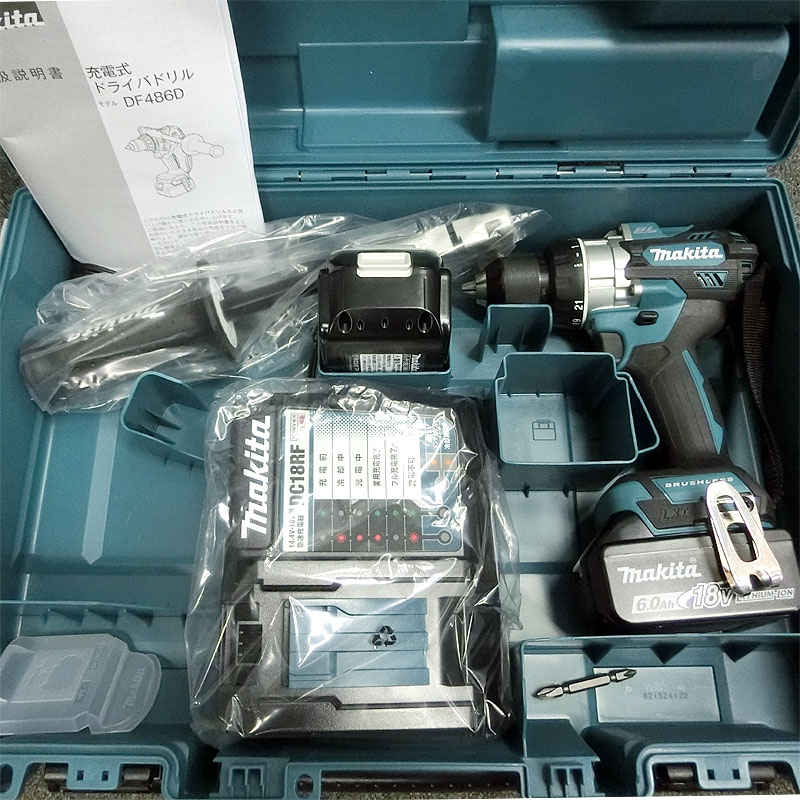 爆売りセール開催中！】 マキタ makita 充電式ドライバドリル DF486DRGX 6.0Ah フルセット ドライバドリル KH04477  fucoa.cl