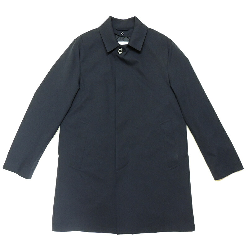 【飯能本店】 マッキントッシュ トロッターコート #38　ライナー付き メンズ ステンカラーコート ポリエステル ネイビー DH77936【大黒屋質店出品】 【中古】【送料無料】【店頭受取対応商品】｜大黒屋質店