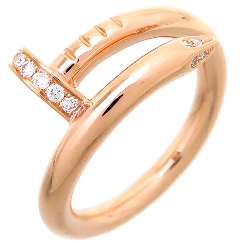 【銀座店】 カルティエ #50 約0.13ct ジュストアンクル レディース リング・指輪 B4094800 750ピンクゴールド 9号 DH82984【大黒屋質店出品】 【中古】【送料無料】【店頭受取対応商品】
