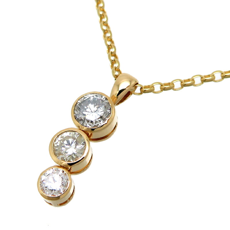 【銀座店】 ノンブランド K18YG 1.21ct ダイヤモンド レディース ネックレス K18イエローゴールド DH83478【大黒屋質店出品】 【中古】【送料無料】【店頭受取対応商品】｜大黒屋質店