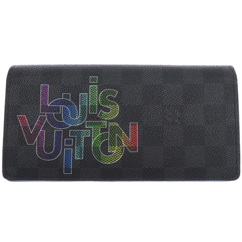 【飯能本店】 ルイ・ヴィトン ポルトフォイユ ブラザ メンズ 長財布 N60326(廃番) ダミエグラフィット レインボー DH84065【大黒屋質店出品】 【中古】【送料無料】【店頭受取対応商品】