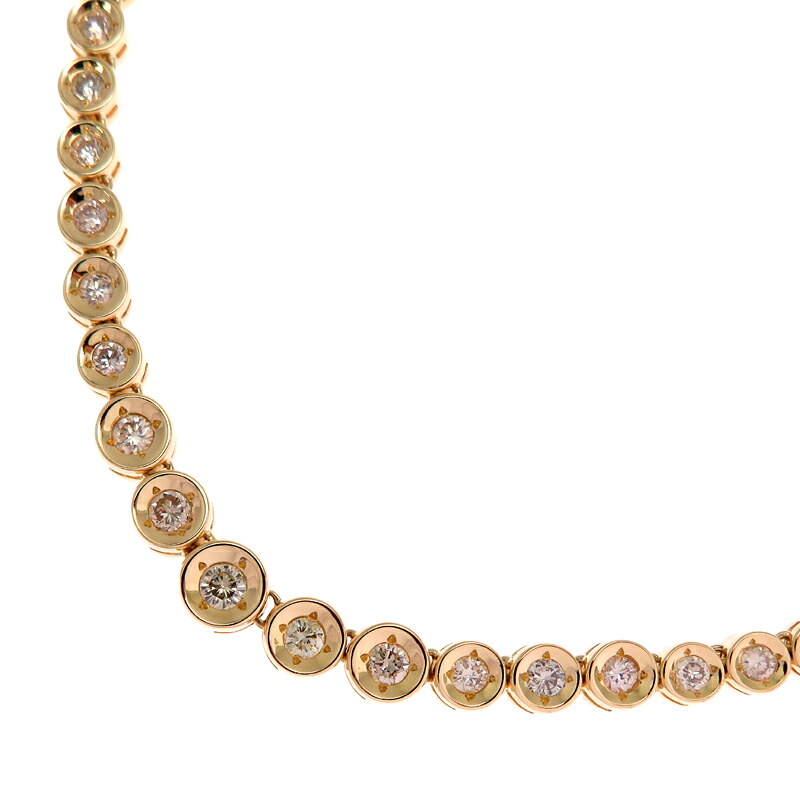 【銀座店】 ノンブランド 3.12ct ダイヤモンド テニス レディース ネックレス K18イエローゴールド DH85616【大黒屋質店出品】 【中古】【送料無料】【店頭受取対応商品】｜大黒屋質店