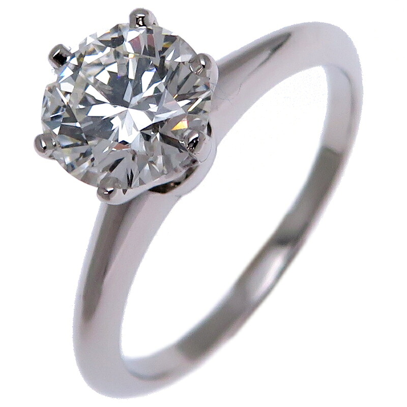 【銀座店】 ティファニー 1.02ct ダイヤモンド ソリテール レディース リング・指輪 Pt950プラチナ 11号 DH86784【大黒屋質店出品】 【中古】【送料無料】【店頭受取対応商品】