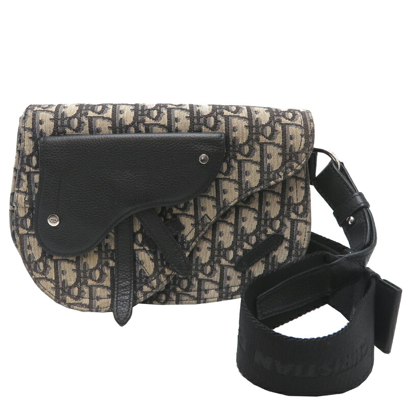 楽天市場】[返品OK] クリスチャンディオール サドルバッグ ブラック