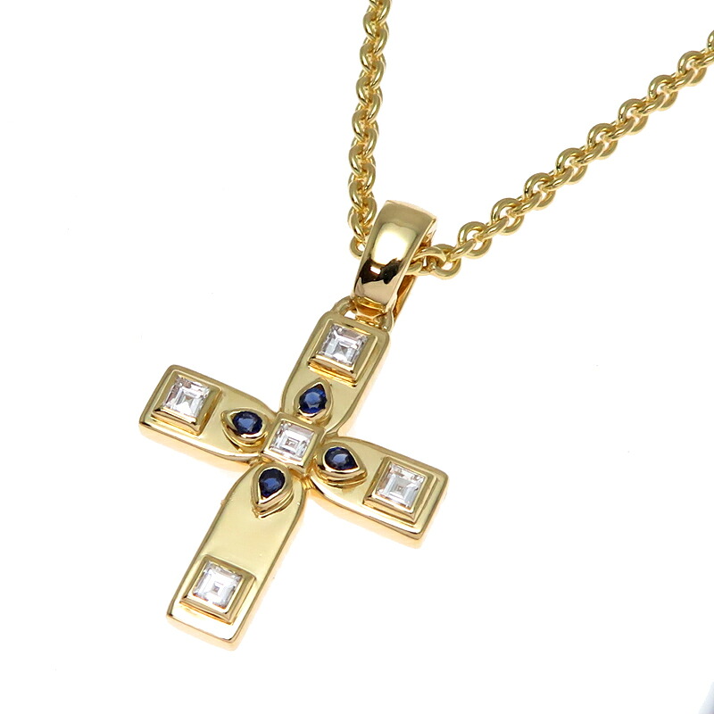 【銀座店】 カルティエ ビザンチン クロス SM レディース ネックレス 750イエローゴールド DH88295【大黒屋質店出品】 【中古】【送料無料】【店頭受取対応商品】