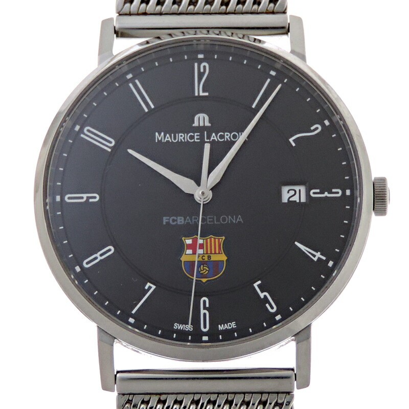 【飯能本店】 モーリス・ラクロア エリロス デイト FCバルセロナ メンズ 腕時計 EL1087-SS002-320 DH88489【大黒屋質店出品】 【中古】【送料無料】【店頭受取対応商品】