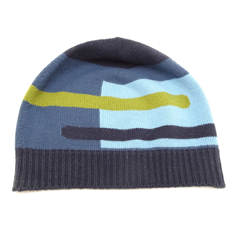 楽天市場】【アパレル】HERMES エルメス ニット帽 帽子 Hロゴ カシミヤ