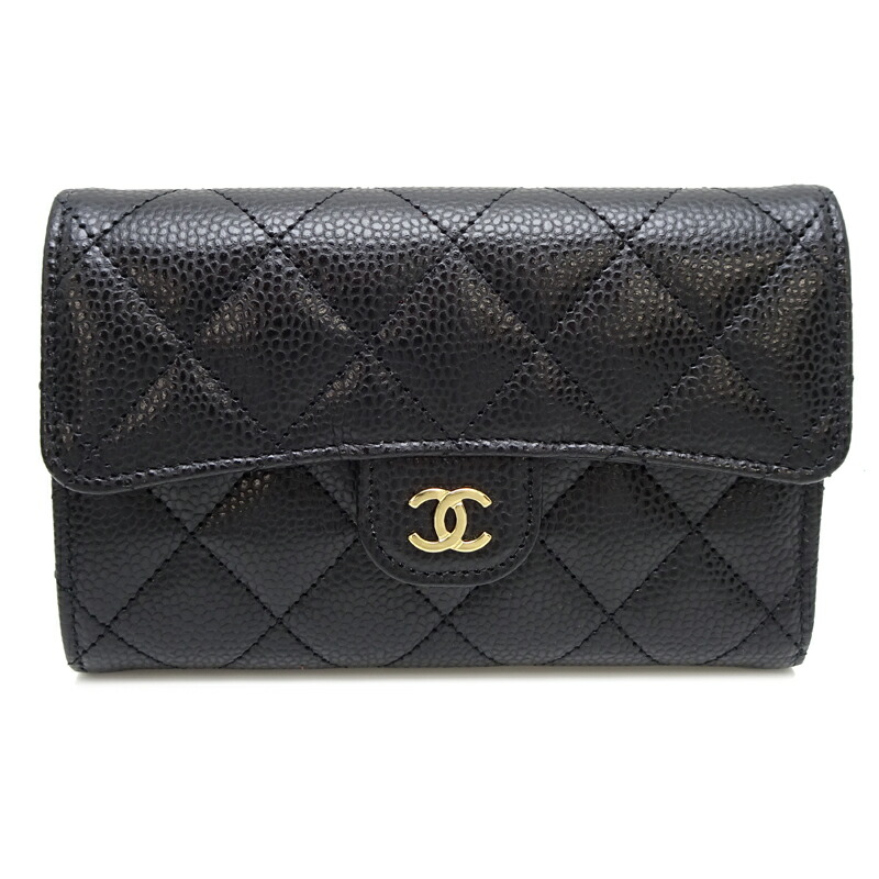 超美品　近年タイプ　シャネル　マトラッセ　ミディアム　フラップ　三つ折り財布 楽天市場】CHANEL シャネル マトラッセ ミディアム クラシック