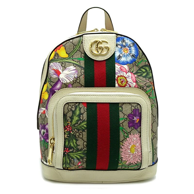 【銀座店】 グッチ フローラルバッグパック レディース 背嚢・デイパック 547965 GGスプリーム ベージュ DH90538【大黒屋質店見せびらかす】 【中古】【貨物輸送無料】【店先受け取り証書相応う商いもの】