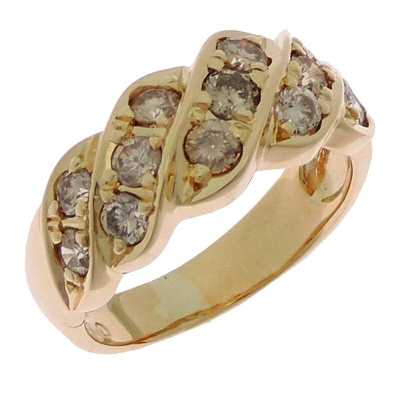 【銀座店】 ノンブランド K18YG 1.00ct ダイヤモンド レディース リング・指輪 K18イエローゴールド 11号 DH91729【大黒屋質店出品】 【中古】【送料無料】【店頭受取対応商品】 86,900円