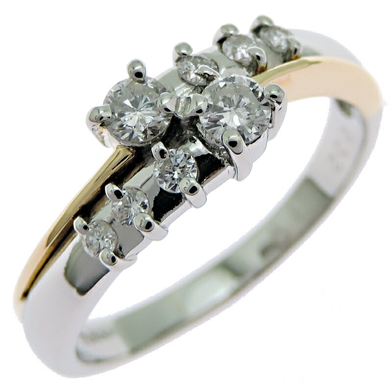 【銀座店】 ノンブランド 0.32ct ダイヤモンド レディース リング・指輪 Pt900プラチナ 14号 DH91944【大黒屋質店出品】 【中古】【送料無料】【店頭受取対応商品】