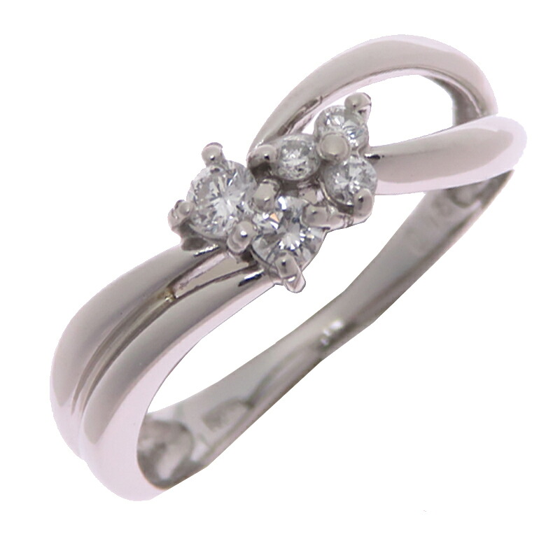 【飯能本店】 ノンブランド 0.16ct ダイヤモンド レディース リング・指輪 Pt900プラチナ 12号 DH92312【大黒屋質店出品】 【中古】【送料無料】【店頭受取対応商品】