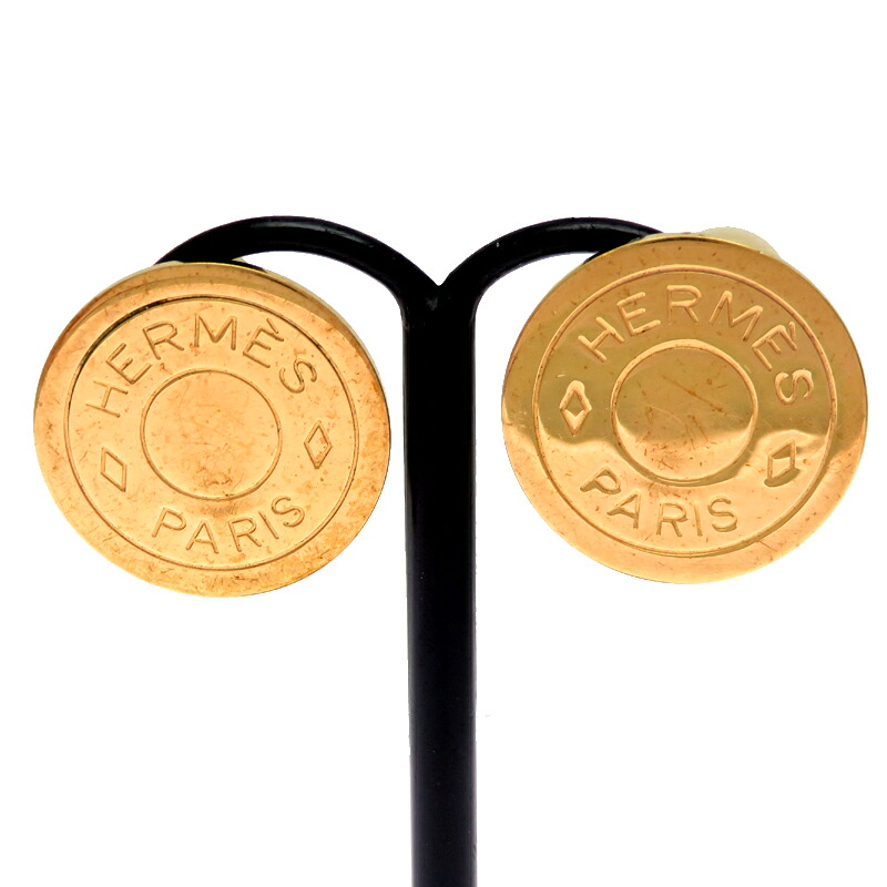 【飯能本店】 エルメス セリエ レディース イヤリング GP DH92830【大黒屋質店出品】 【中古】【送料無料】【店頭受取対応商品】｜大黒屋質店 19,880円
