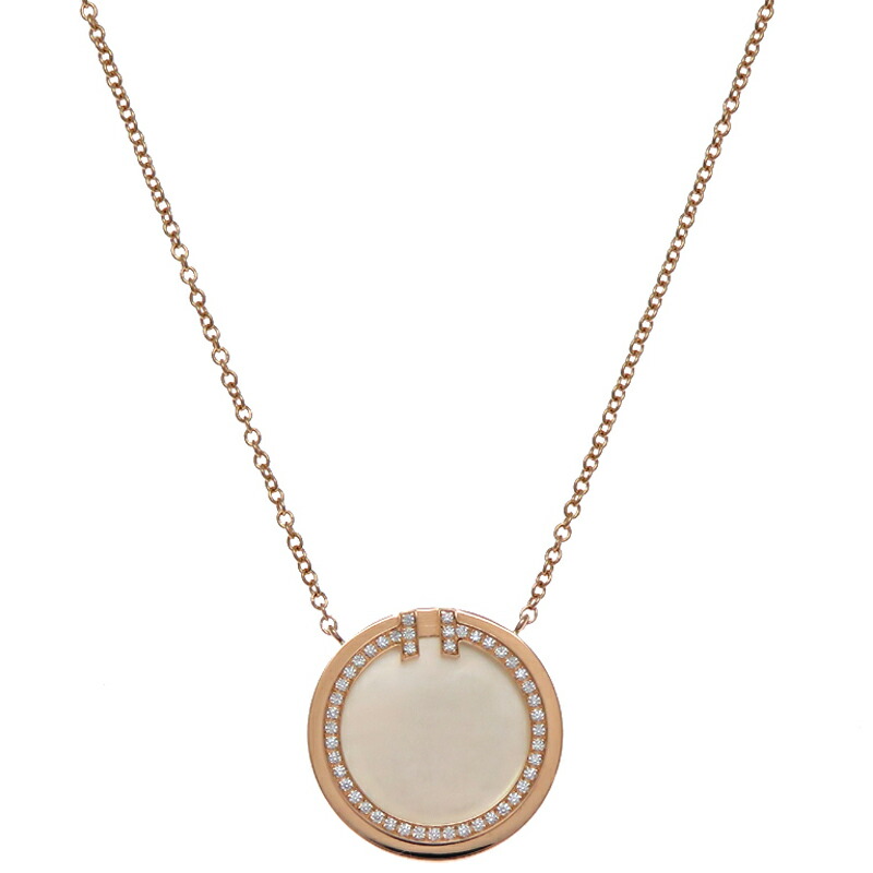 【銀座店】 ティファニー 0.05ct ダイヤモンド T サークル ペンダント レディース ネックレス 64026801 750ピンクゴールド DH93498【大黒屋質店出品】 【中古】【送料無料】【店頭受取対応商品】｜大黒屋質店