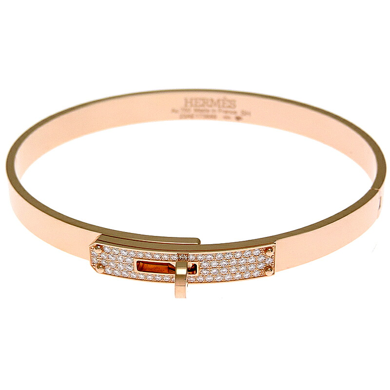 【銀座店】 エルメス ケリー PM ダイヤモンド バングル レディース バングル H110013B00SH 750ピンクゴールド DH93681【大黒屋質店出品】 【中古】【送料無料】【店頭受取対応商品】｜大黒屋質店