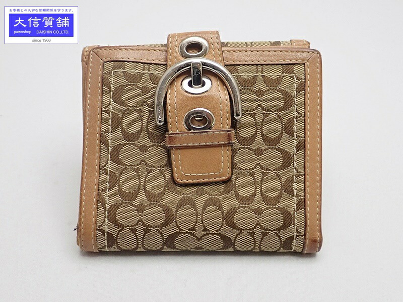 楽天市場】【財布】COACH コーチ シグネチャー 二つ折り財布