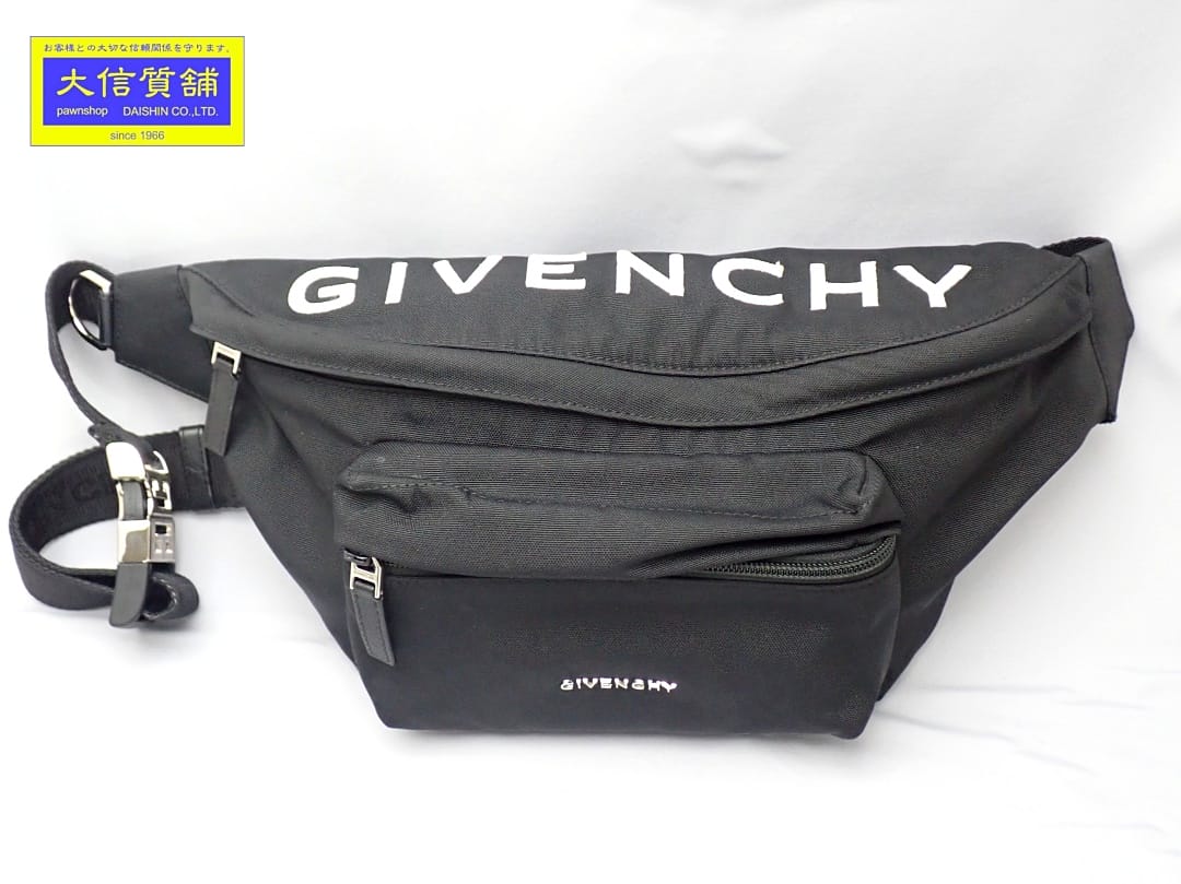 GIVENCHY ジバンシー ボディバッグ BKU01ZK1F5 エッセンシャル U ウエストバッグ バムバッグ ブラック 中古A-【中古】【大信質舗】【質屋出店】管理番号：A-8960