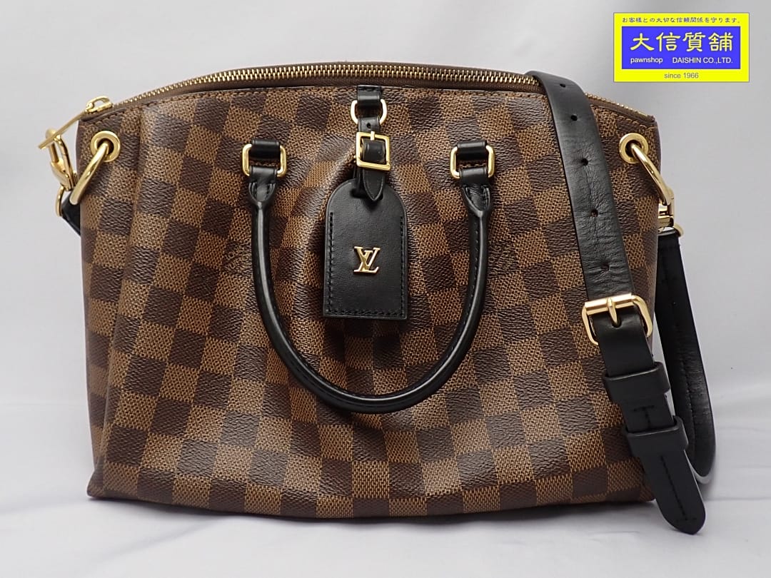 LOUIS VUITTON ルイ ヴィトン ダミエ オデオン トート PM N45282 2WAYショルダーバッグ ハンドバッグ 中古B+【中古】【大信質舗】【質屋出店】管理番号：A-9077｜大信質舗店