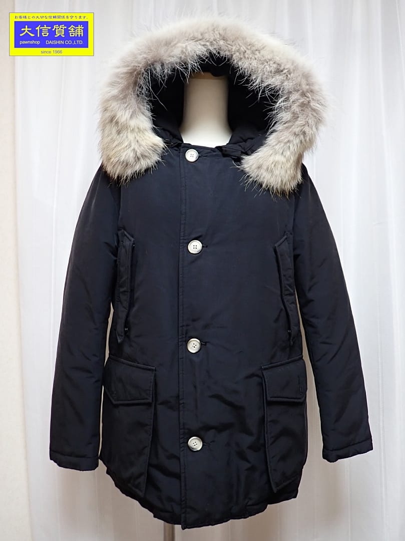 WOOLRICH 羊毛金持ち 落ち込む 遊撃手 アークティック アノラック S WOCPS1985 洗い濯ぎ済 黒いこと 中古B+【中古】【大信質舗】【一六銀行下位区分】管理すること携帯電話：A-9217