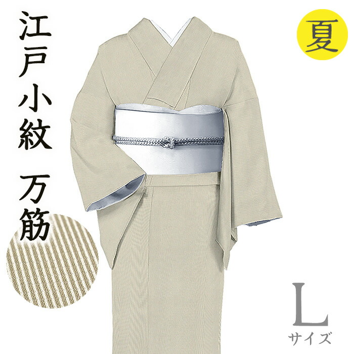 【販売店じろじろ見る★5ありがとう♪】御召しものだいやす 515■日本の首都小紋■絽 万筋 縞模様 夏 藍海松赤銅色×白 身たけ大きさ：L【正絹】【仕立てもの売り上げ金御召しもの】【貨物輸送無料】【新品】