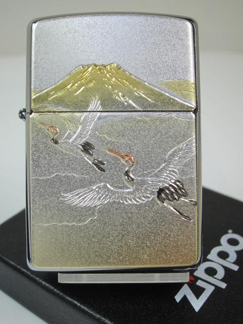 楽天市場】ZIPPO 和柄 電鋳板プレート貼り 桜富士 デンチュウ