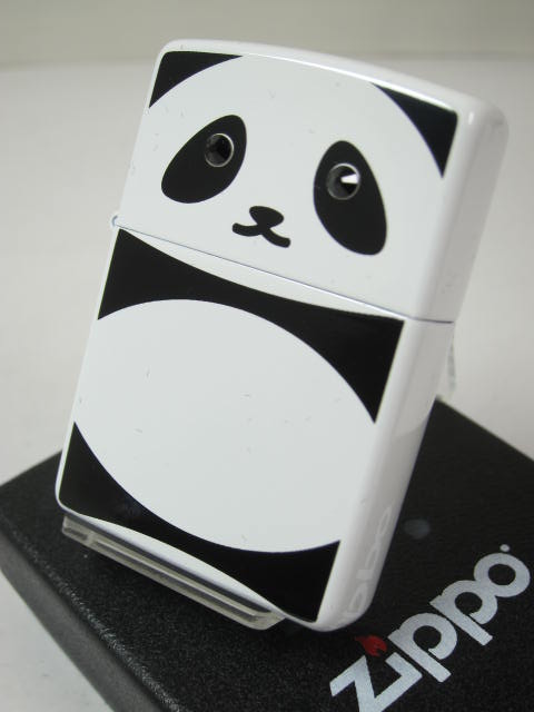 楽天市場 ジッポーライター Zippo パンダ 両面加工 ツートンカラー スワロ ブラック かわいい後姿 ぱんだ Panda 動物 アニマル 癒し あす楽対応 楽ギフ 包装 母の日 父の日 ジッポ ジッポー ライター ダルマヤ