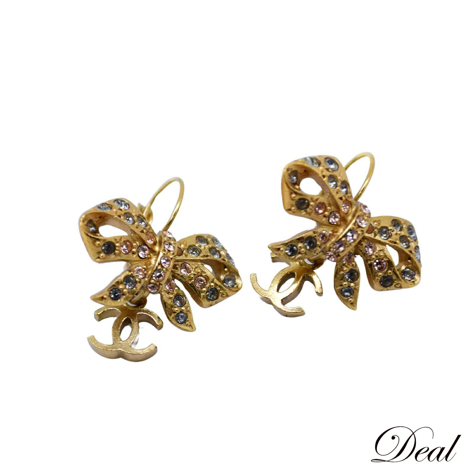 楽天市場】CHANEL シャネル B24K ココ リボン ピアス ゴールド