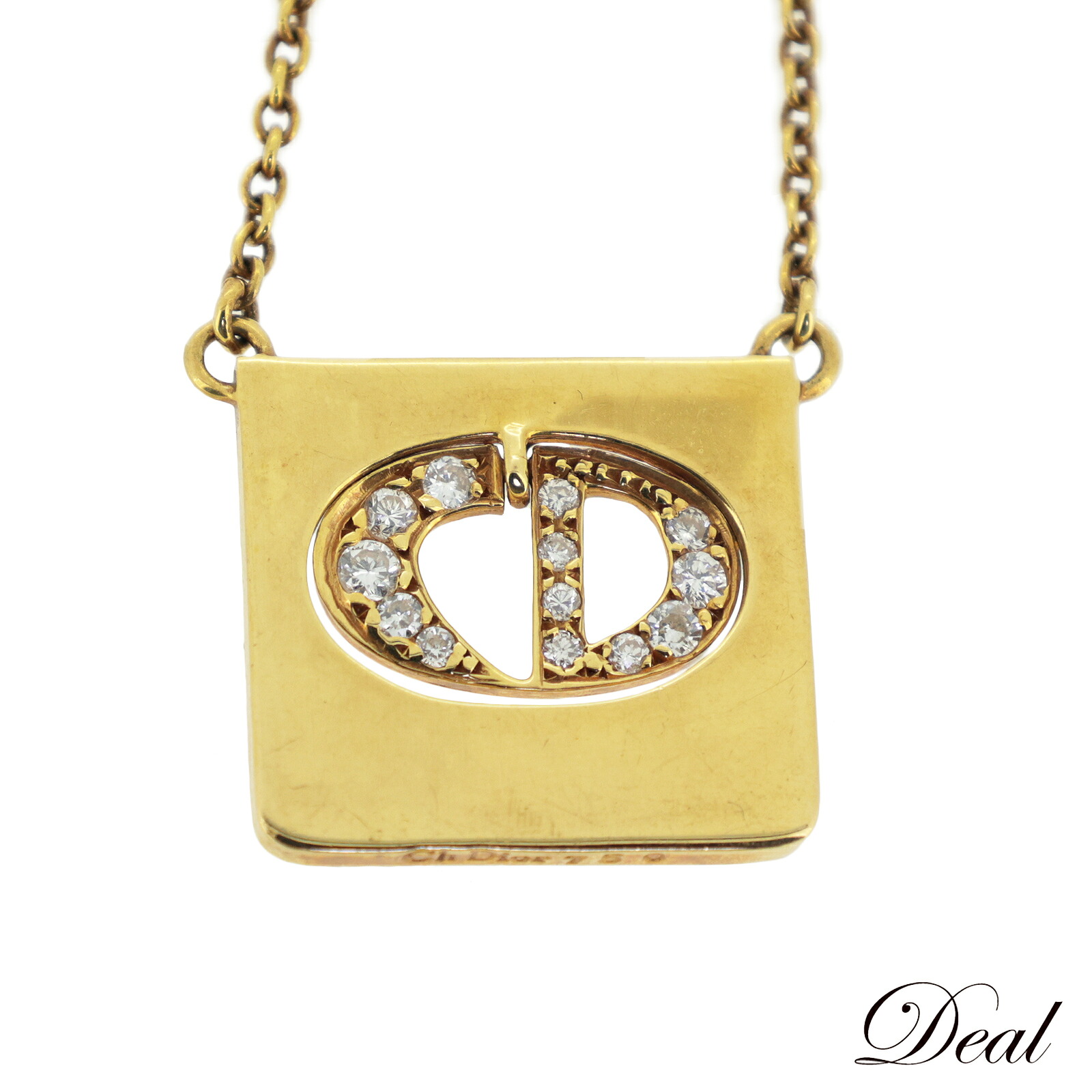 楽天市場】DIOR ディオール CDロゴ K18YG ダイヤモンド 0.38ct 