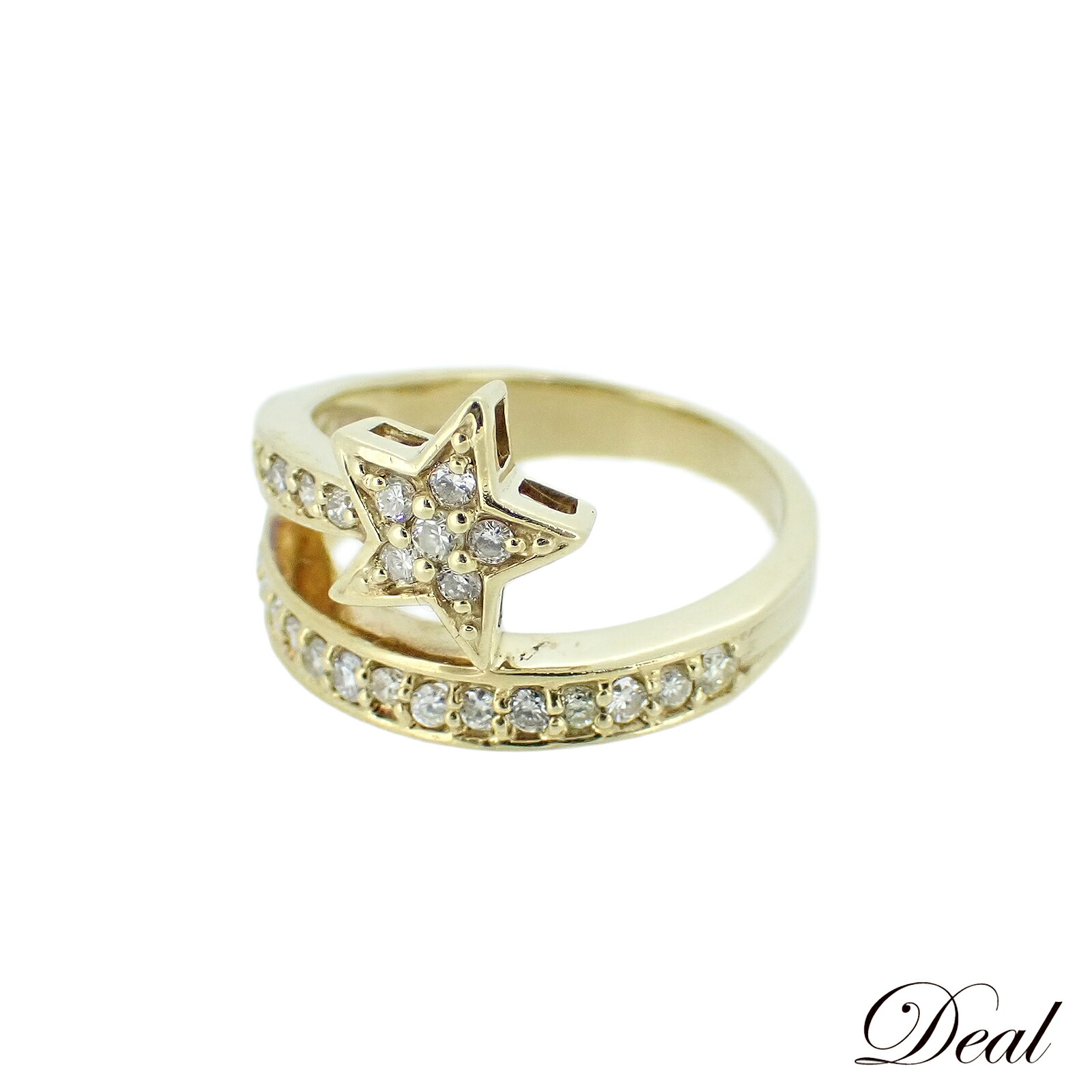 楽天市場】スタージュエリー 指輪 K18YG ダイヤ0.04ct サークルムーン