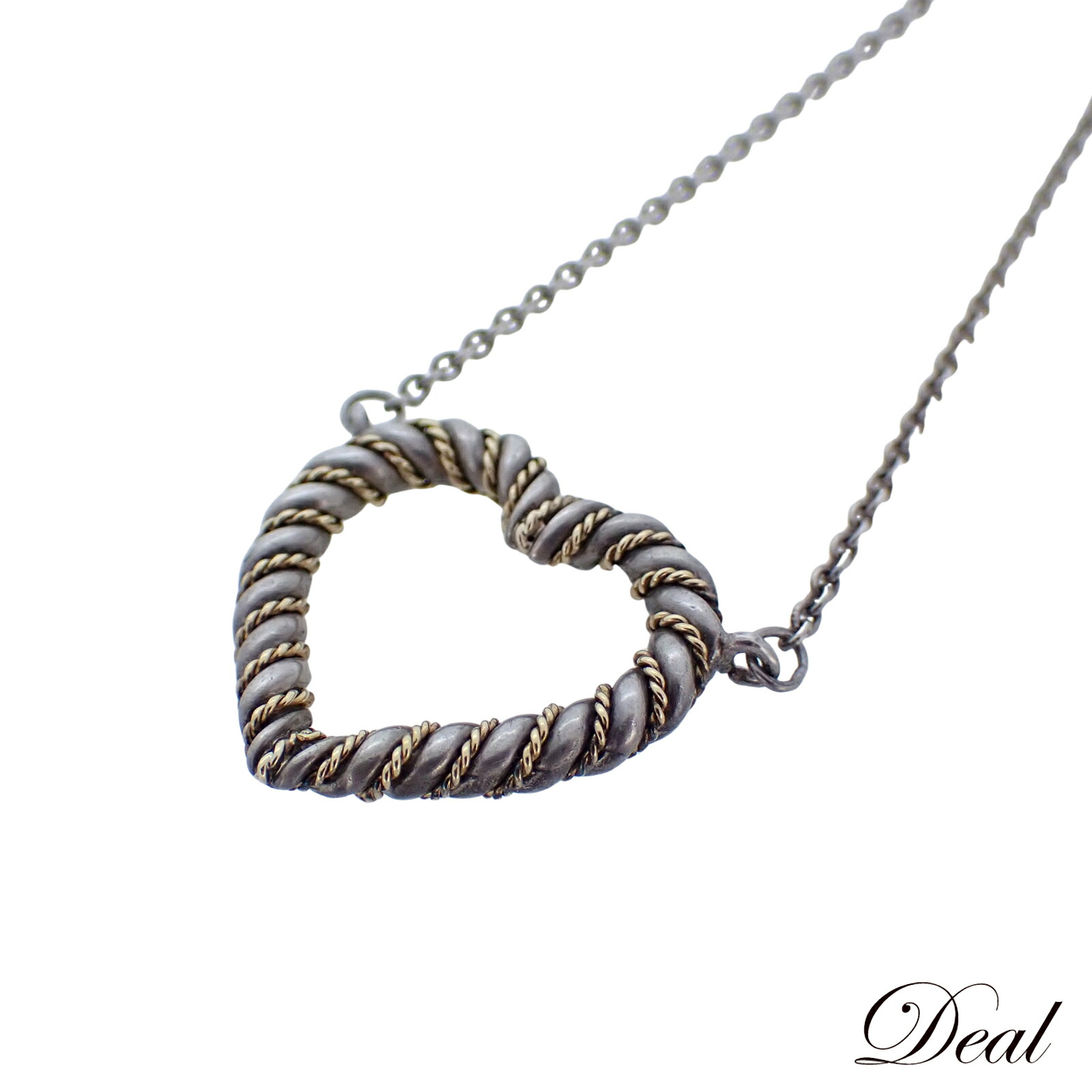 楽天市場】美品 ティファニー TIFFANY＆CO コンビ ツイスト ネックレス