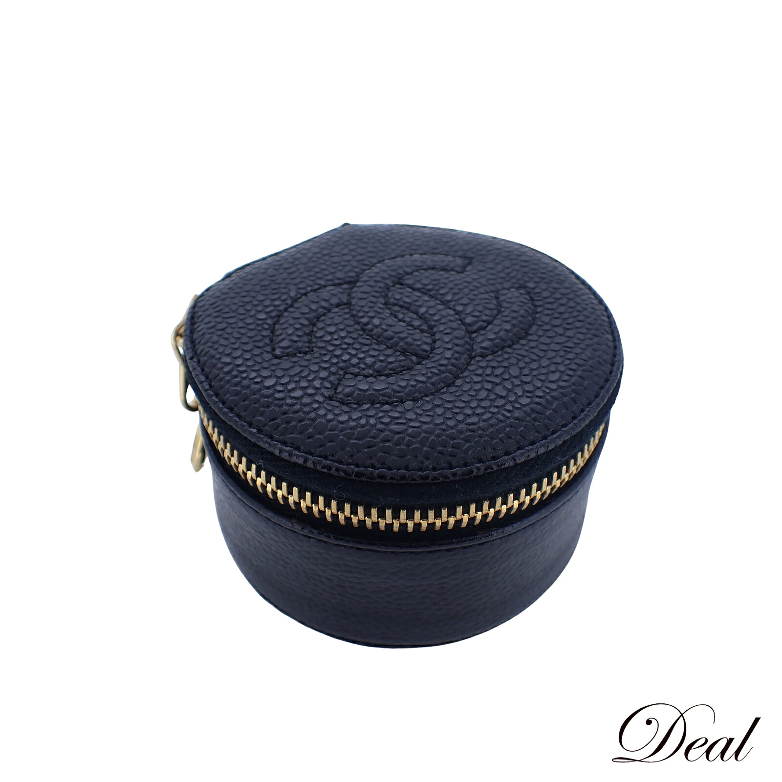 CHANEL シャネル  宝飾品容れもの ココマーク  キャビア人はだ  黒いこと  レディース 添え物合財袋