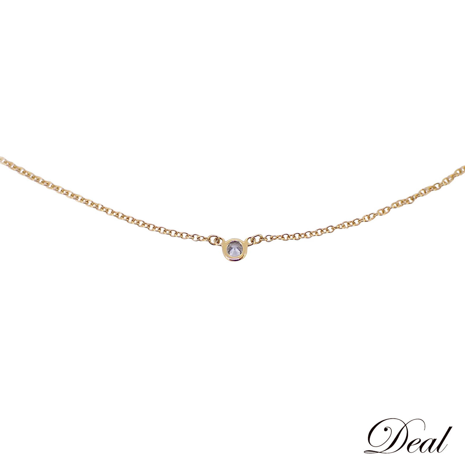TIFFANY&Co. ティファニー バイザヤード K18YG 1Pダイヤ 1.7g ゴールド レディース ネックレス