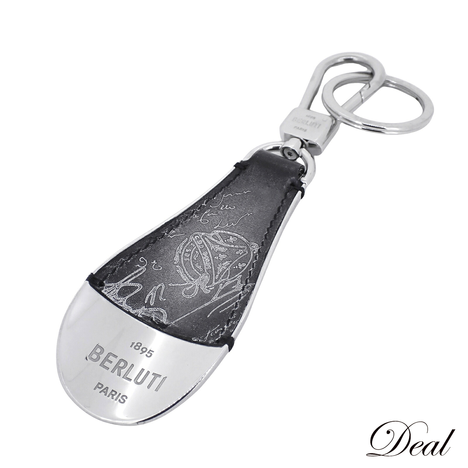 BERLUTI ベルルッティ シューホーン 靴ベラ ヴェネチア カーフ キーリング メンズ キーホルダー｜Deal