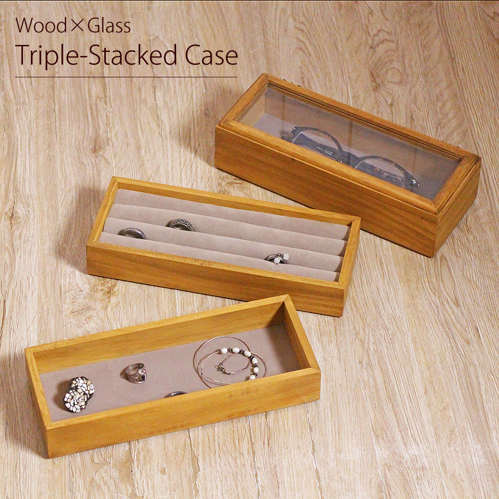 楽天市場】ガラス アンティーク風アクセサリーケース：2段アンティーク